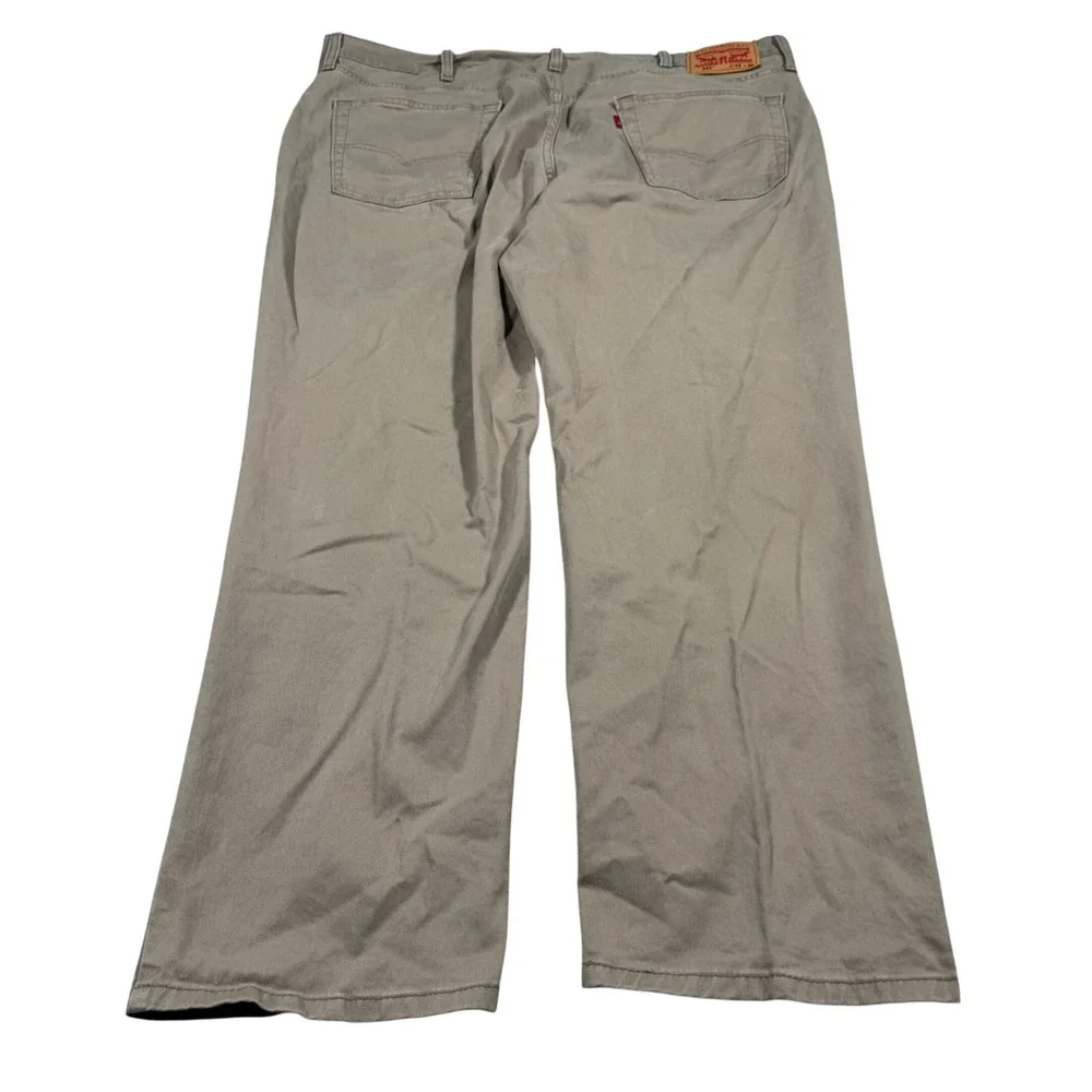 Levis 541 Athletic Taper Pants Mens 42x30 Khaki Tan Twill Chino Casual